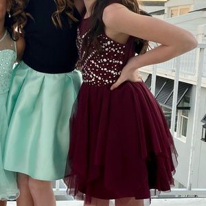 Tween Diva Girls Formal Party Dress size 12 Dark purple / Eggplant